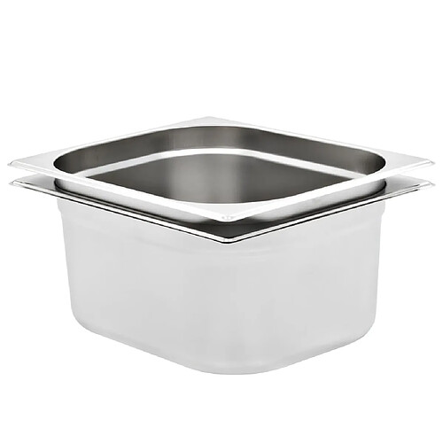 VIDAXL Gastronorm 2 pcs GN 1/2 150 mm