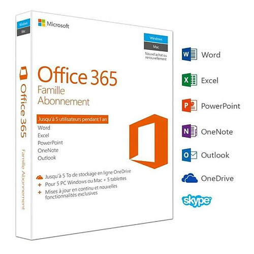 Microsoft Office 365 5 Postes 1an
