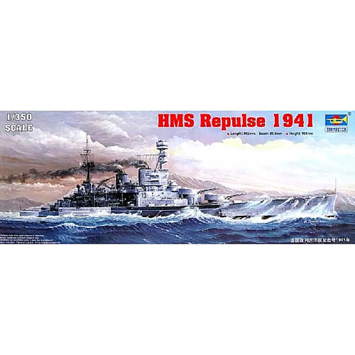 Trumpeter maquette HMS Repulse 1941 - Gris