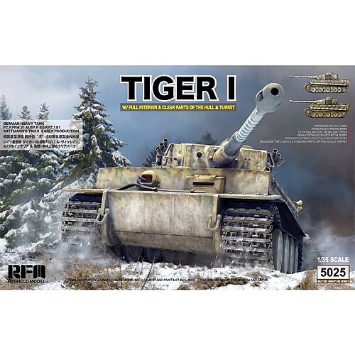 Rye field model maquette char Tiger I Early