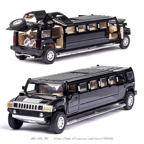 Modèle de voiture Hummer Limousine 1:32 - Noir