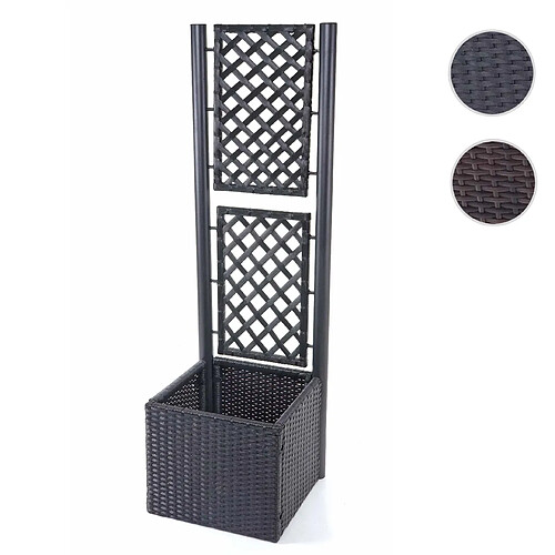 Mendler Jardinière avec Treillis - Polyrotin Anthracite