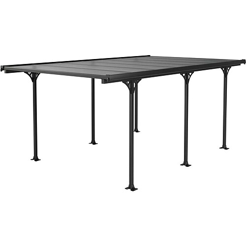 Habitat Et Jardin Carport voiture Denver - 5.02 x 3.13 x 2.05 m - Transparent / Noir