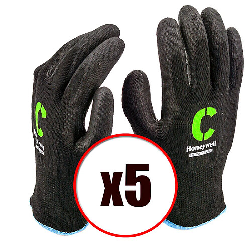 Honeywell Vertigo PU5 - 5 Paires de Gants, EN388