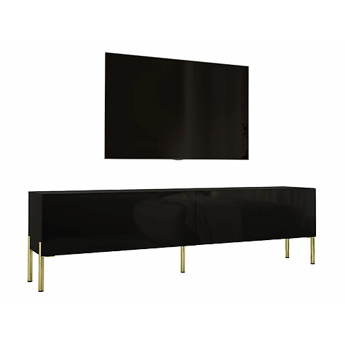 3xeliving Meuble TV moderne - Noir mat