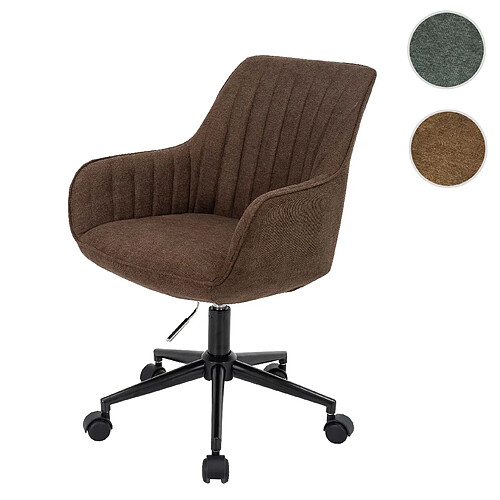 Mendler Fauteuil de bureau pivotant - Marron