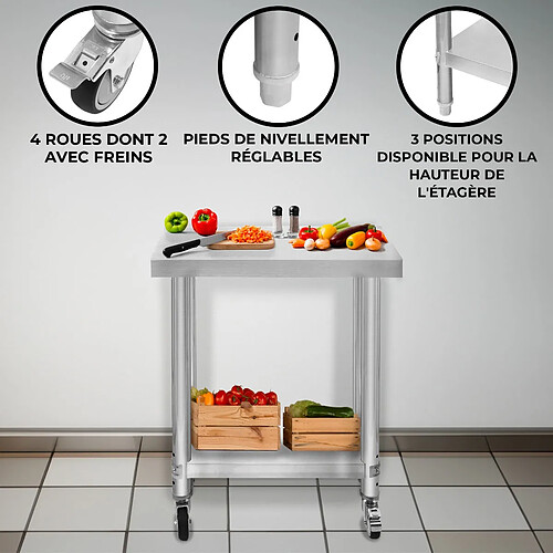 Monstershop Meuble bas de cuisine - Argent