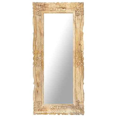 vidaXL Miroir 110x50 cm Bois de manguier