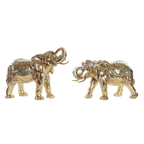 Figurine Décorative DKD Home Decor - Eléphant Doré
