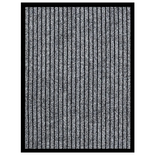vidaXL Paillasson Rayé - Gris
