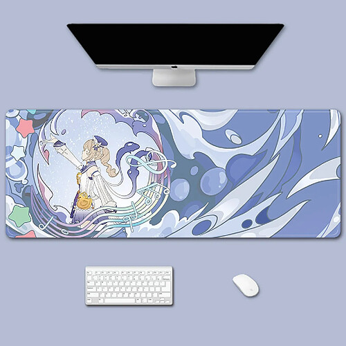 Tapis de souris Genshin Impact - Noir et blanc