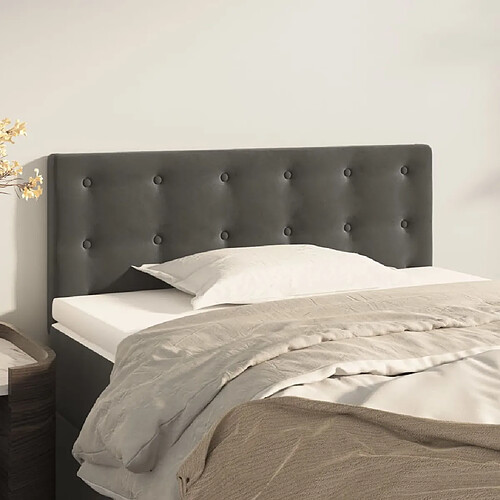 vidaXL Tête de lit - Gris foncé