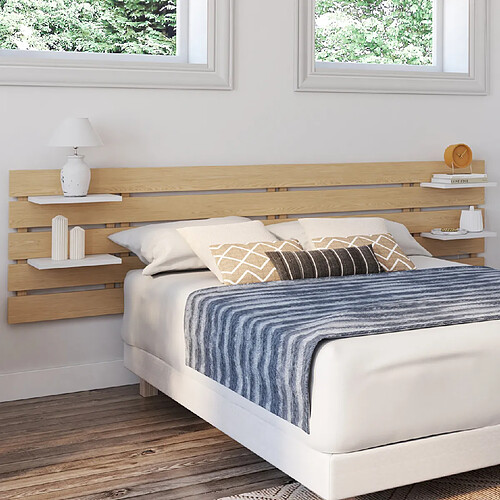 IDMARKET Tête de lit NINA - Bois clair