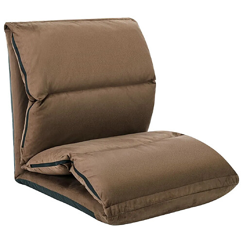 vidaXL Chaise pliable de sol - Taupe