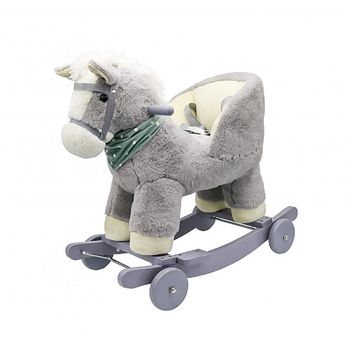 Ataa Cheval à bascule convertible 2 en 1 Gris