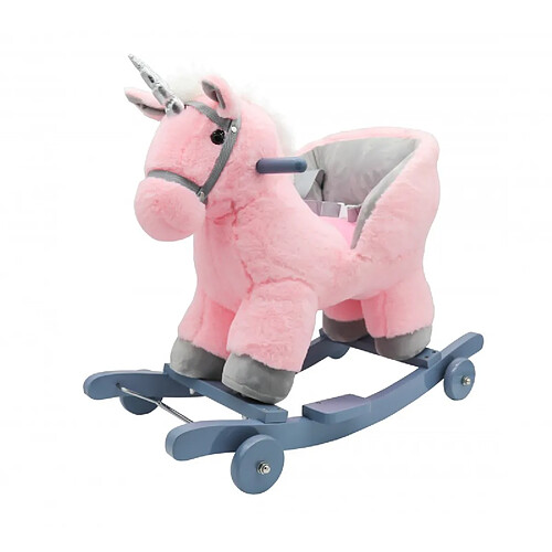 Ataa Cheval à bascule 2 en 1 - Rose