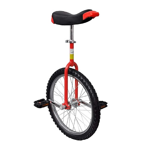 vidaXL Monocycle 20" - Rouge et Noir