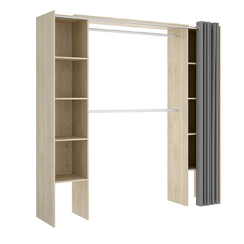 Pegane Armoire dressing - Chêne