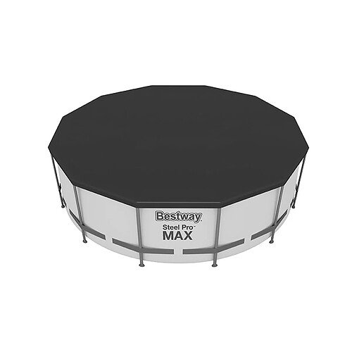 BESTWAY Bâches piscine Noir Ø370 cm