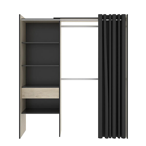 Pegane Armoire dressing - Graphite