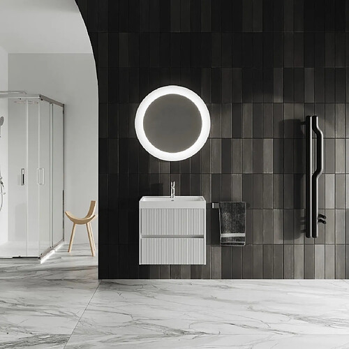 Kiamami valentina ensemble salle de bain - Blanc mat