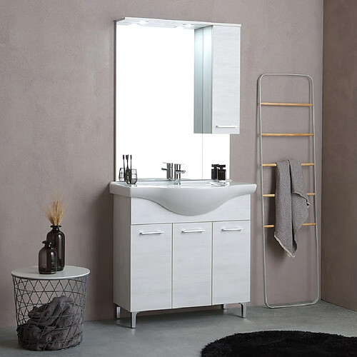 Kiamami valentina Ensemble meuble salle de bain - Chêne clair