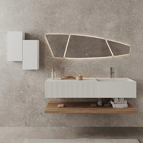 Kiamami valentina Meuble de salle de bain suspendu - Blanc