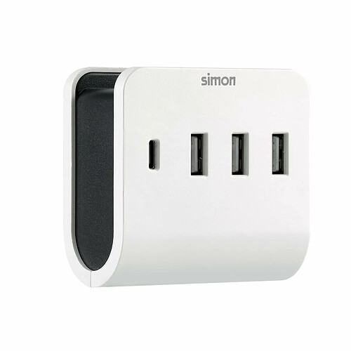 Chargeur Mural SIMON CL610304 - Blanc/Noir