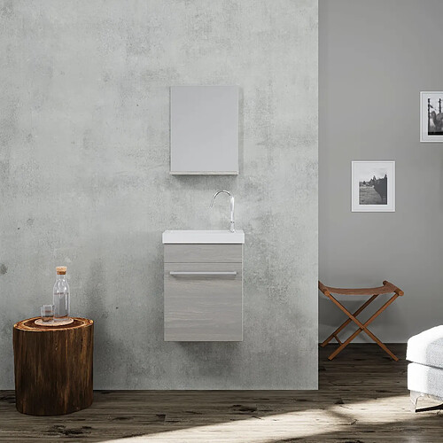 Kiamami valentina meuble haut salle de bain - Gris