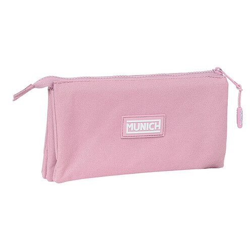 Trousse Triple Munich Basic - Rose
