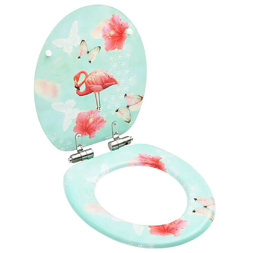 vidaXL Siège WC Flamant Rose - MDF