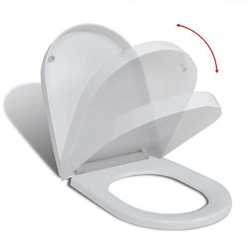 Helloshop26 Abattant WC fermeture douce libération rapide - Blanc