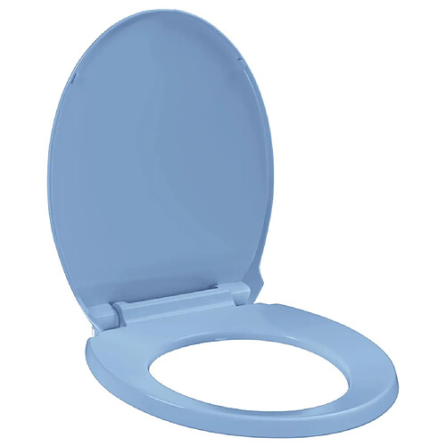 vidaXL Siège WC Bleu - Ovale