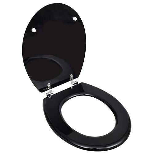 VidaXL Siège de Toilette MDF - Noir