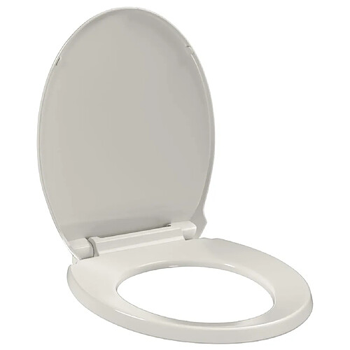 VidaXL Siège Toilette Gris Clair Ovale