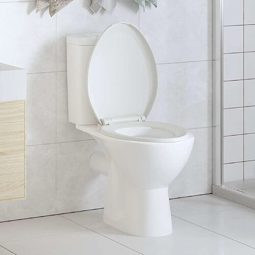 vidaXL Siège de Toilette Fermeture Douce - Blanc