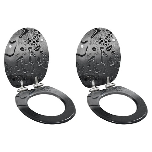 vidaXL Sièges WC Fermeture Douce 2pcs Goutte d'eau