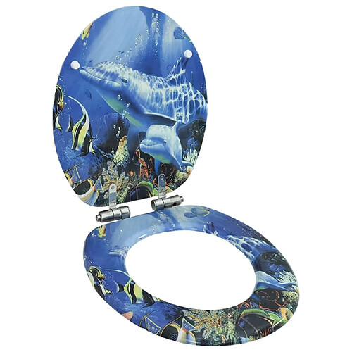 VidaXL Siège de Toilette MDF avec Dauphins