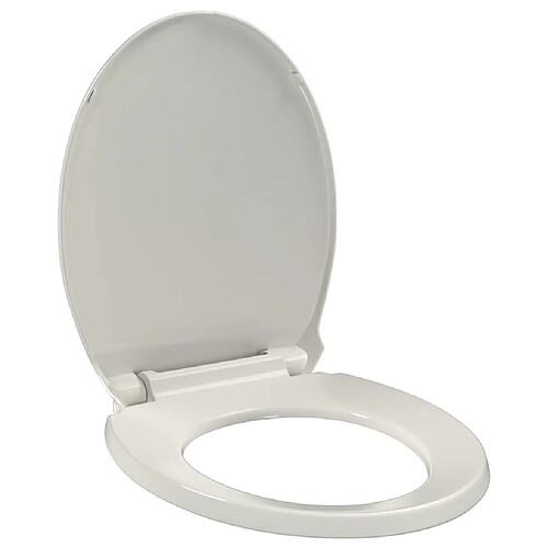 vidaXL Siège WC Fermeture Douce Gris Clair