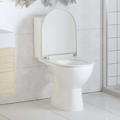vidaXL Abattant WC Fermeture Douce Blanche