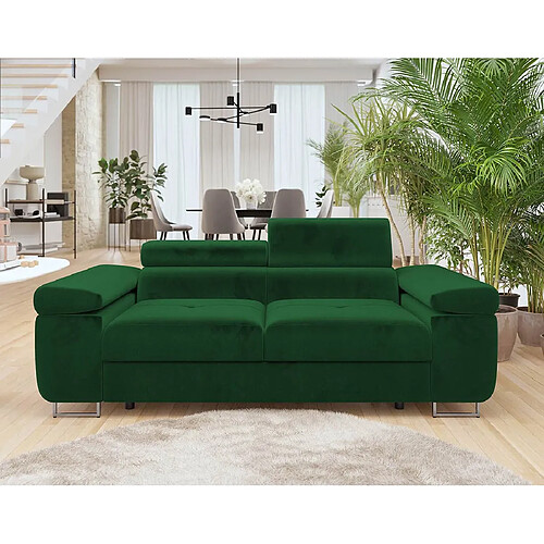 Bestmobilier Canapé Pablo - Vert velours