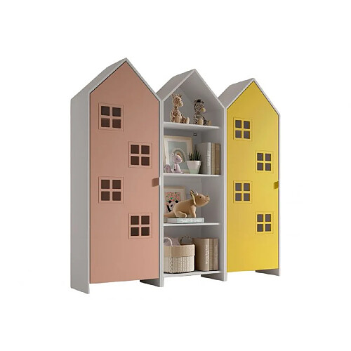 Vipack armoire combinaison 3 pièces - Rose