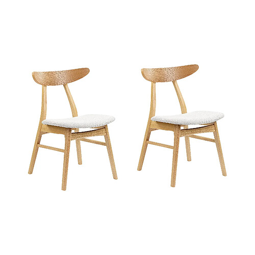 Beliani Lot de 2 chaises Lynn - Bois d'hévéa