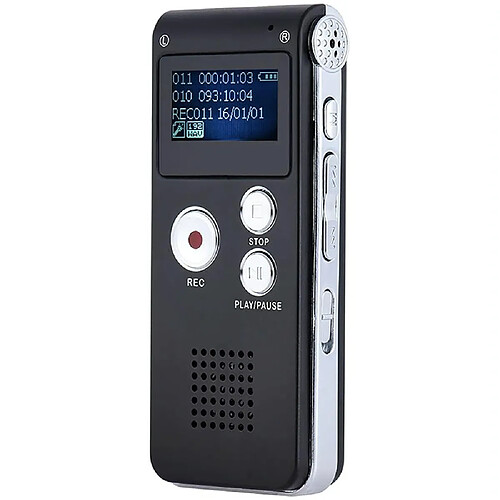 Dictaphone 8GB Réduction De Bruit Enregistrement HD Haute Qualité Écran OLED YONIS