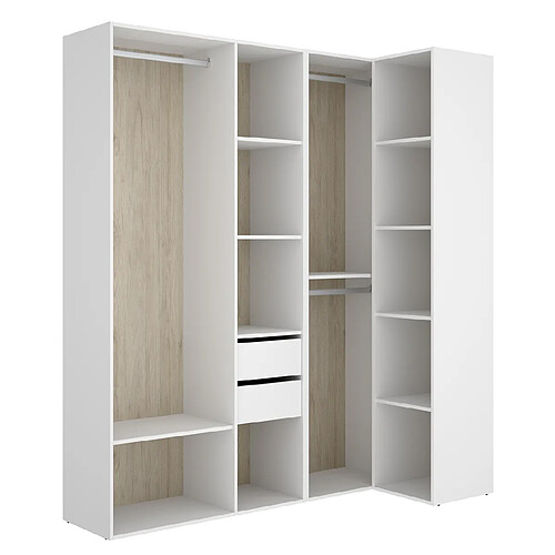 Pegane Ensemble dressing d'angle - Blanc