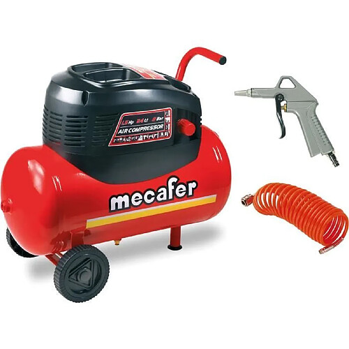Compresseur MECAFER 24L Rouge