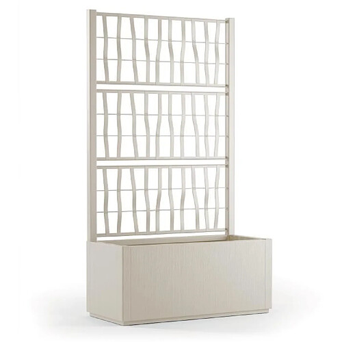 Stefanplast Bac à fleurs rectangulaire - Blanc