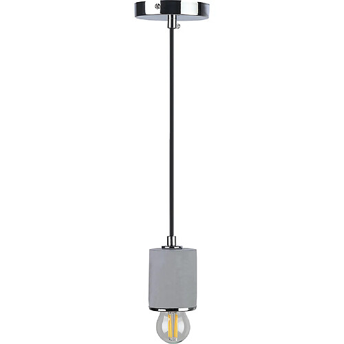 ICONIK INTERIOR Lampe de plafond - Lampe suspendue - Métal et béton - Felippo Argenté