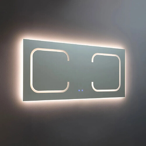 Kiamami valentina Miroir de salle de bain lumineux - Gris