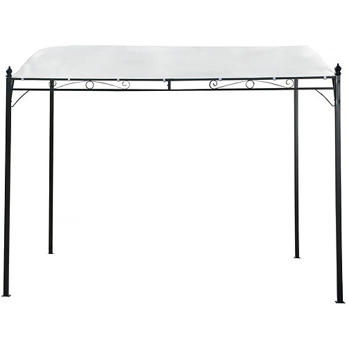 Habitat Et Jardin Pergola inclinée en métal - 3 x 2,5 m - Beige